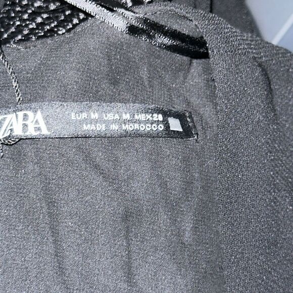 ZARA | Black | BELTED RUFFLED JUMPSUIT - Picture 12 of 12